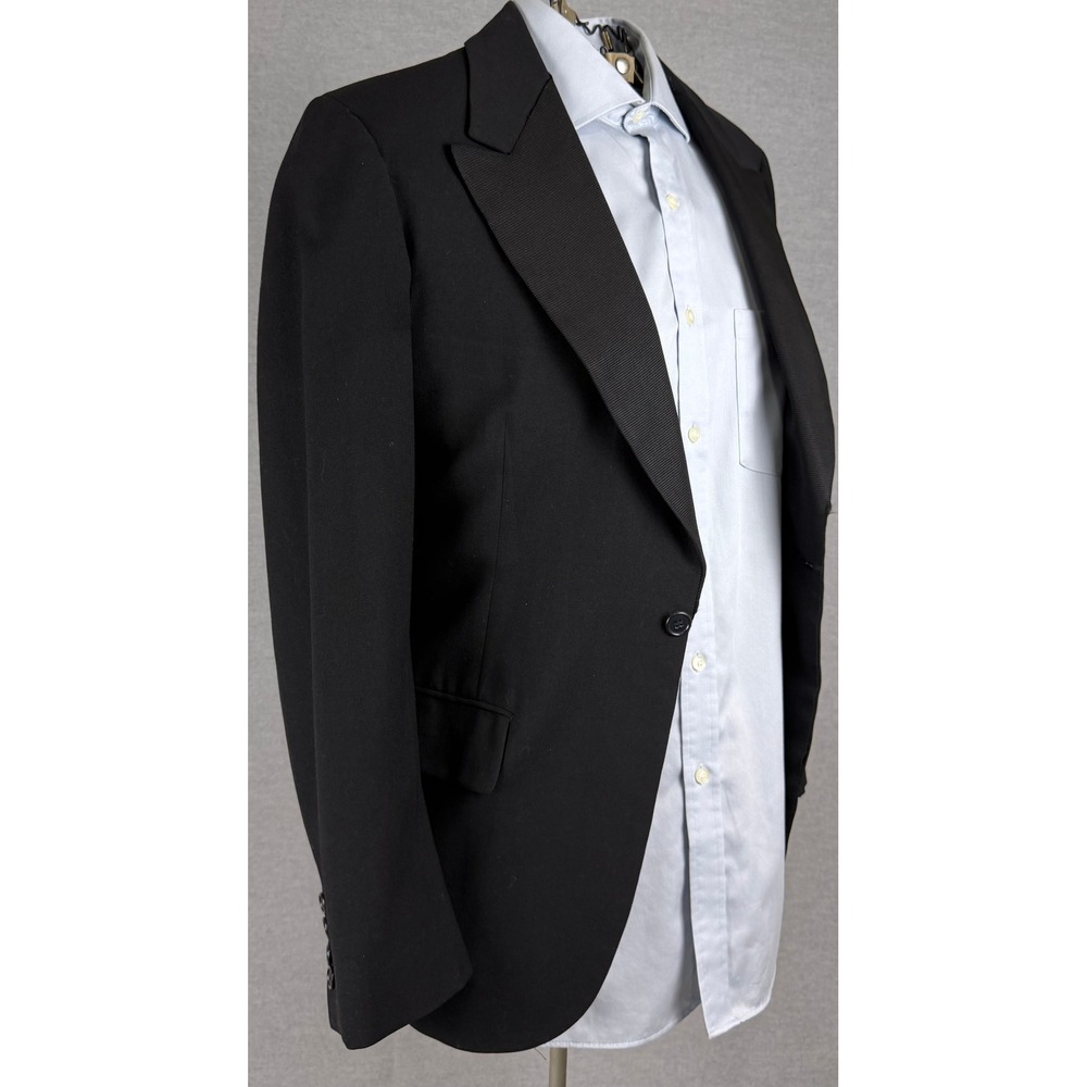 Vintage 1930s Godchauxs New Orleans Tuxedo Jacket Black Peak Lapel 36S 1934